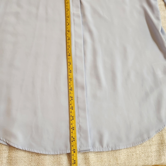 H&M Matte satin button front blouse - Pale Blue - Size 12 - EUC - Picture 9 of 9